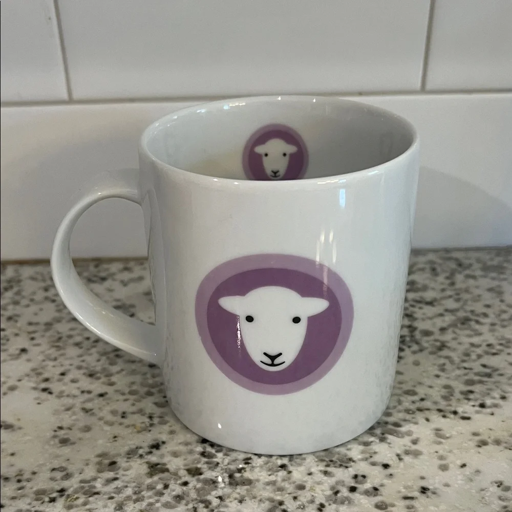 Herdy White Mug with Purple Design Sheep Lamb So Cute - Picture 4 of 5